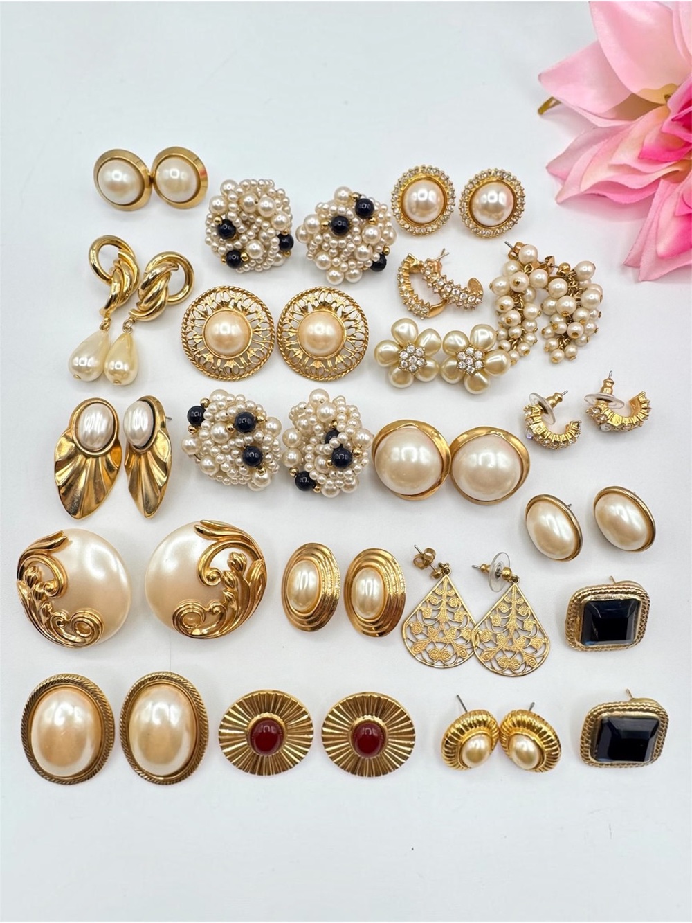 Pierced Earring Lot Costume Jewelry Mixed Styles Vintage To Now Reseller 20 Pair